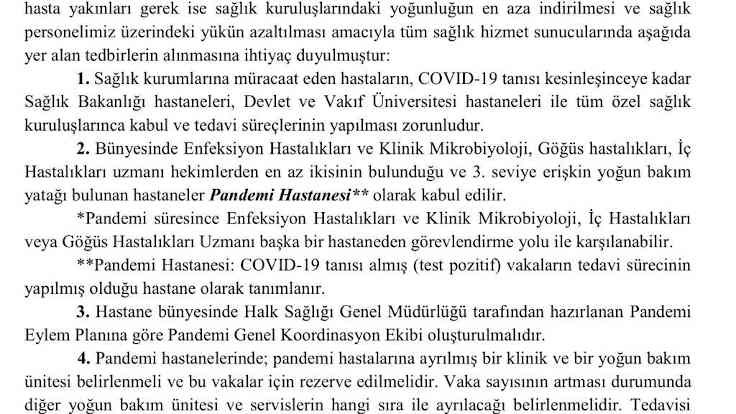 Özel ve vakıf hastaneleri pandemi hastanesi ilan edildi - Resim : 2