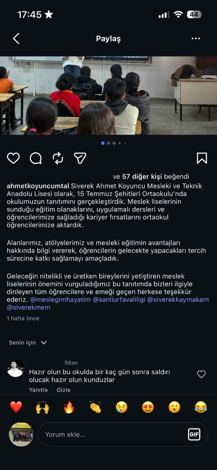 16 kişinin yaralandığı okul saldırısı: Saldırganın tehdit mesajları ortaya çıktı - Resim : 2