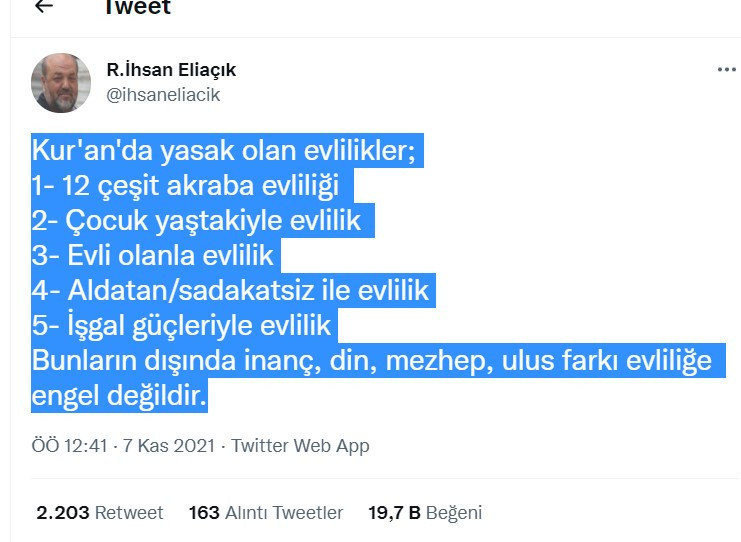 İlahiyatçı Eliaçık: Sedat Peker İslam'da evlilik hükümlerini Hayrettin Karaman'dan daha iyi kavramış - Resim : 1
