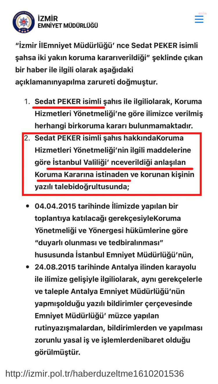 Sedat Peker'e verilen koruma polisinin belgesi ortaya çıktı - Resim : 1