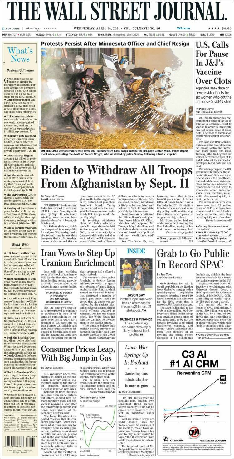 Dünya basınında bugün: Biden en uzun savaşı bitiriyor - Resim : 3