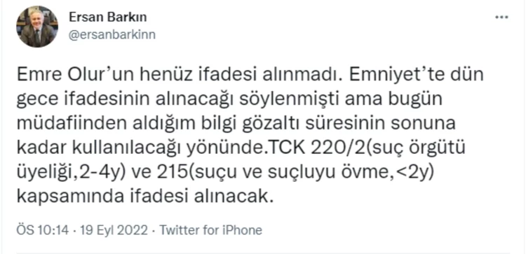 Peker'in avukatından Emre Olur açıklaması - Resim : 1