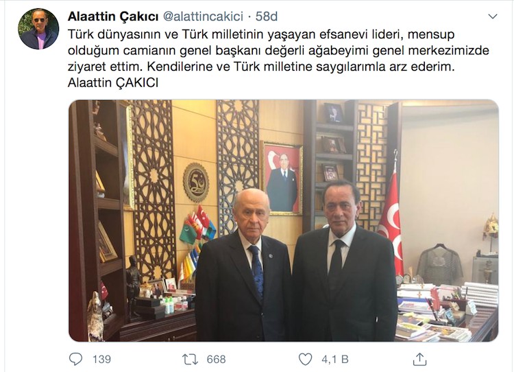 Çakıcı, Bahçeli'yi ziyaret etti: Mensup olduğum camianın genel başkanı - Resim : 1