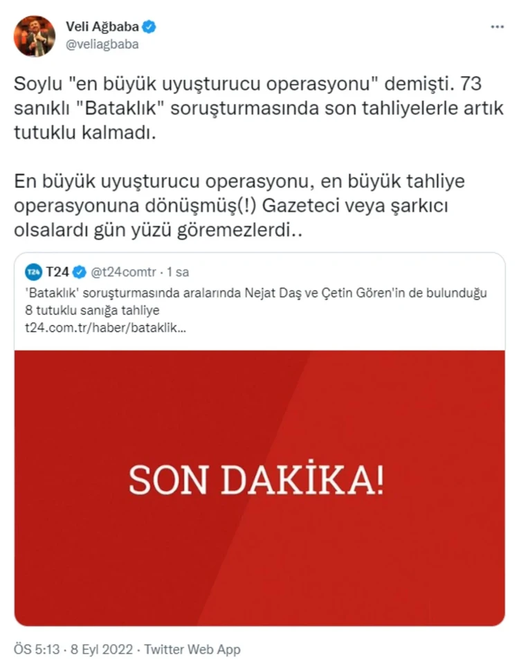 CHP'li Ağbaba: En büyük uyuşturucu operasyonu, en büyük tahliye operasyonuna dönüşmüş - Resim : 1
