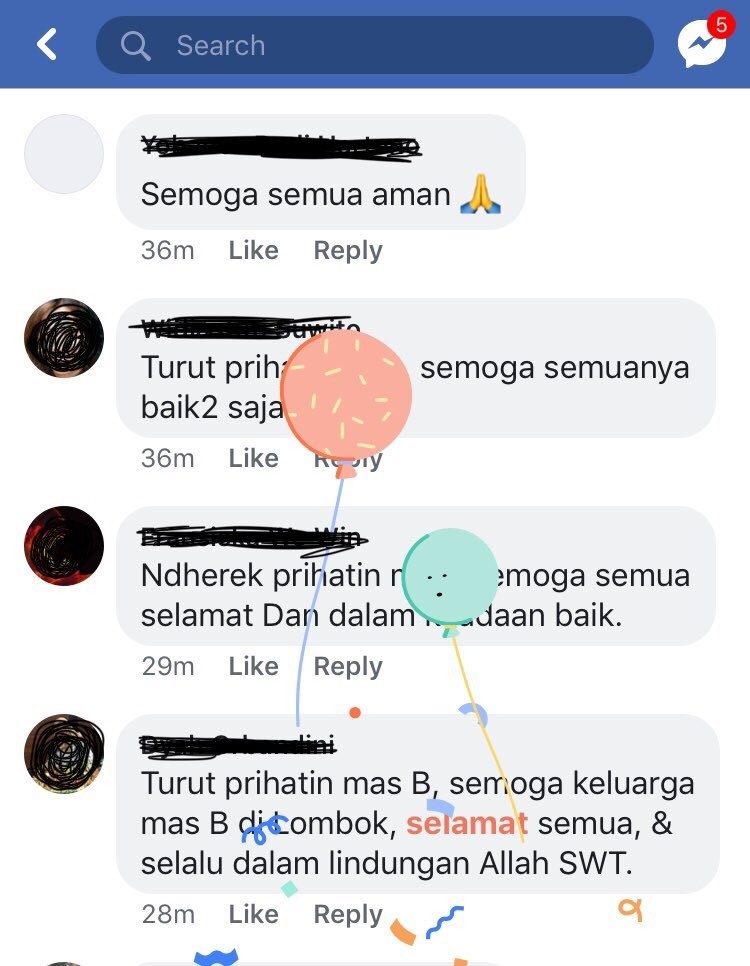 Facebook, Lombok depremi için yanlışlıkla balon uçurdu - Resim : 1