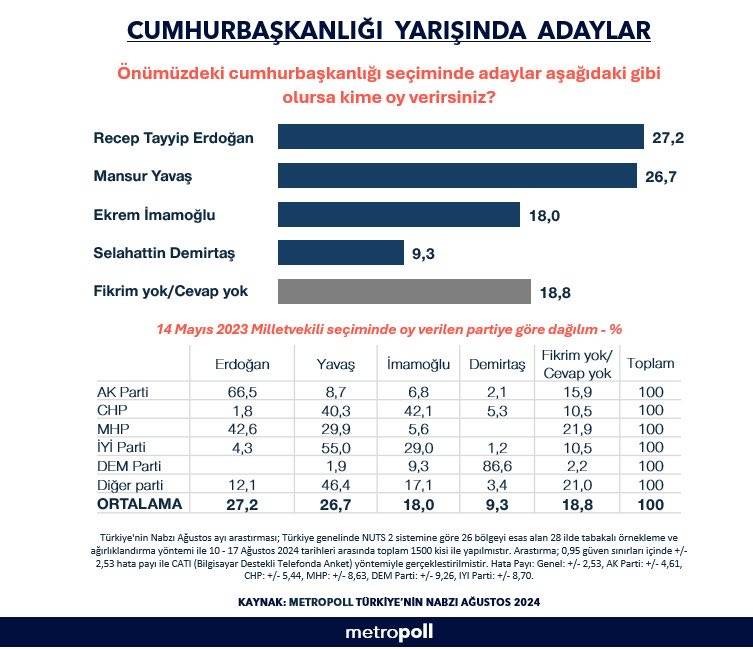 Son anket: Cumhurbaşkanlığı için 4 ismin oy aranı ölçüldü, DEM Parti kilit önemde - Resim: 6