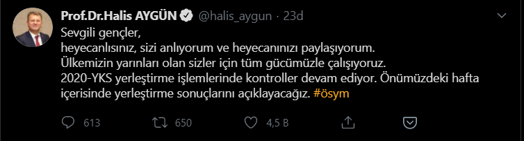ÖSYM, YKS yerleştirme sonuçları için tarih verdi - Resim : 1