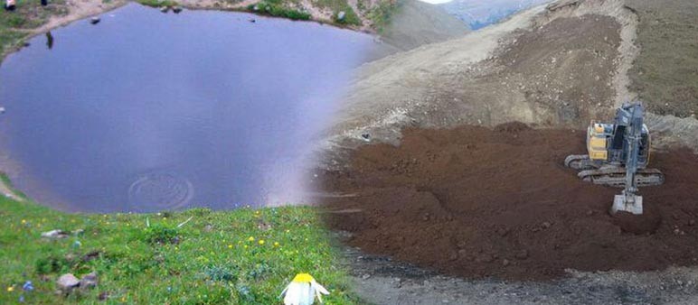 Definecilerin boşalttığı Dipsiz Göl’e taşıma su veriliyor - Resim : 1