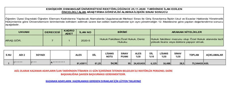 Bir kişilik akademik kadroya, sonuncu sıradaki Rektörün kızı atandı - Resim : 2