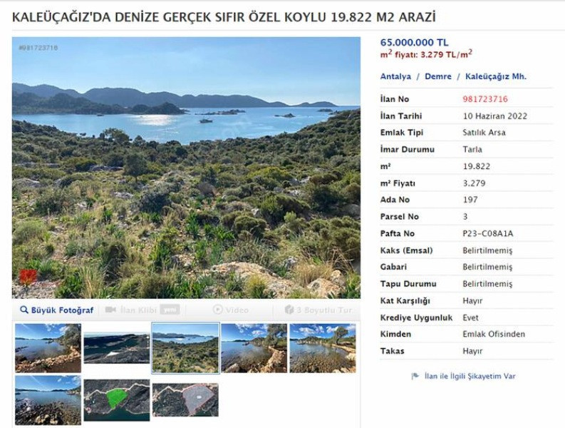 Doğal güzelliğiyle ünlü Kekova'da kaçak yapı endişesi: Zeytinlik ve araziler satışa çıkarıldı - Resim: 2