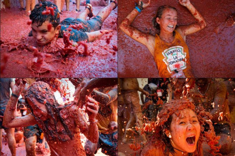 'La Tomatina'da domatesler havada uçuştu - Resim: 11