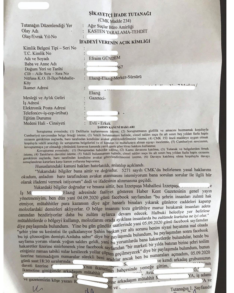AKP'li belediyeyi eleştiren gazeteci, Başkan'ın gönderdiği kişilerce darp edildi, boğazına silah dayandı - Resim : 4