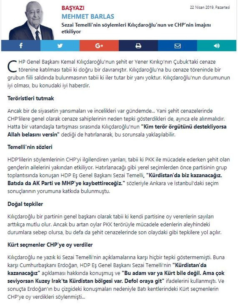 Kılıçdaroğlu'na saldırıya Mehmet Barlas'ın yorumu: Doğal tepkiler - Resim : 1