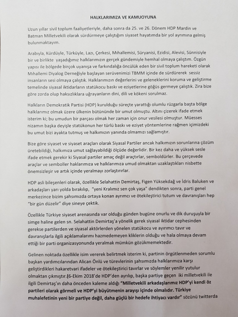 HDP yönetimini 'hizipçilik'le suçlayıp istifa etti - Resim : 1