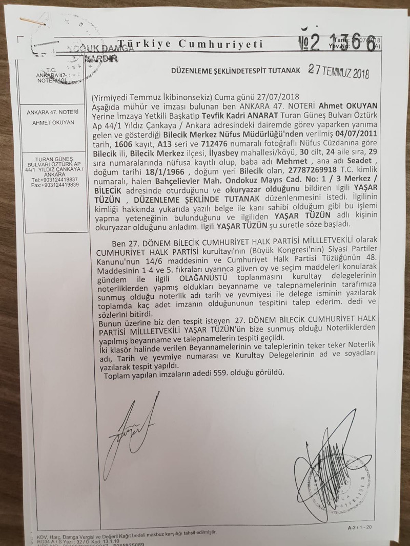Muhaliflerin Genel Merkez'e verdiği belge yayınlandı - Resim : 1