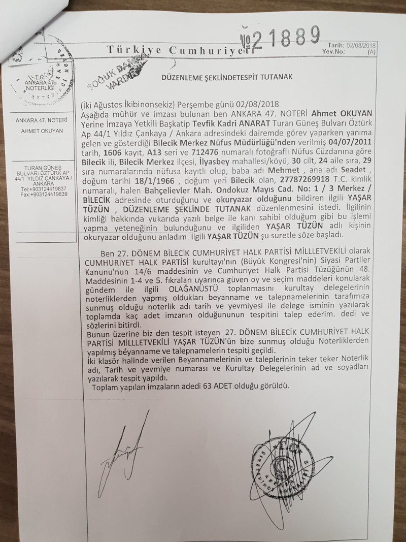 Muhaliflerin Genel Merkez'e verdiği belge yayınlandı - Resim : 2