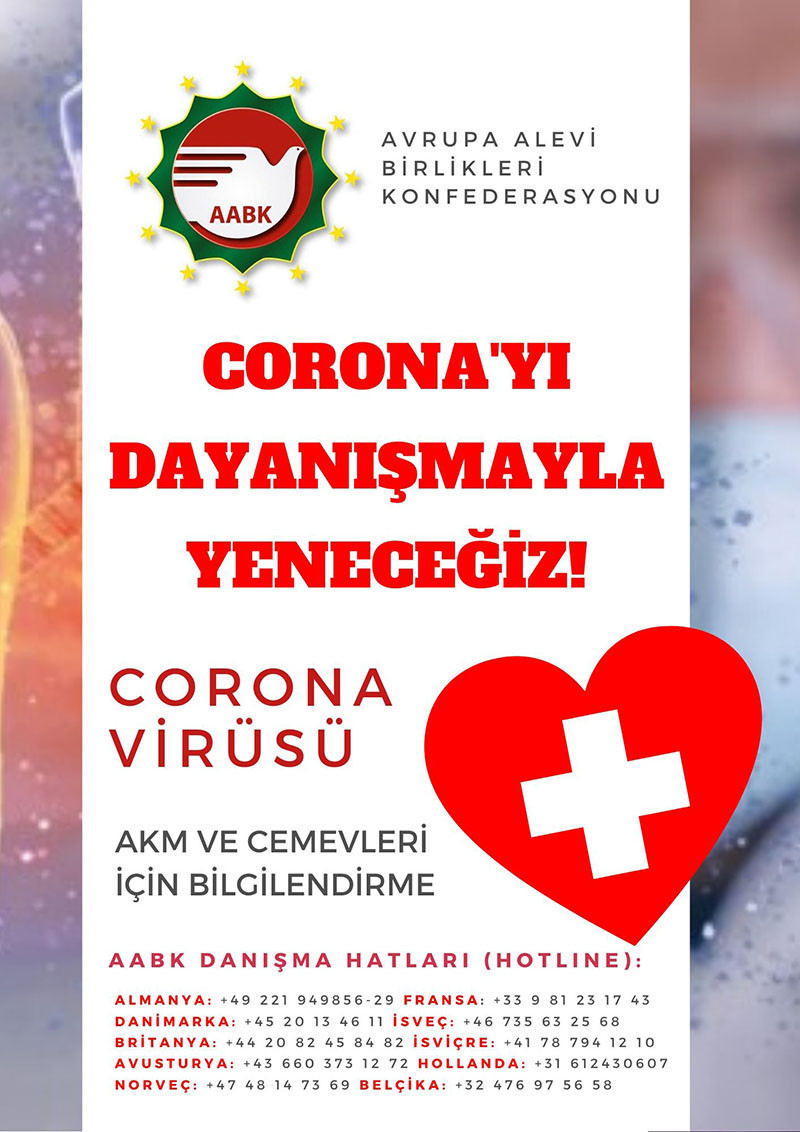 Avrupa Alevi Birlikleri Konfederasyonu: Koronavirüsü dayanışarak yeneceğiz - Resim : 1