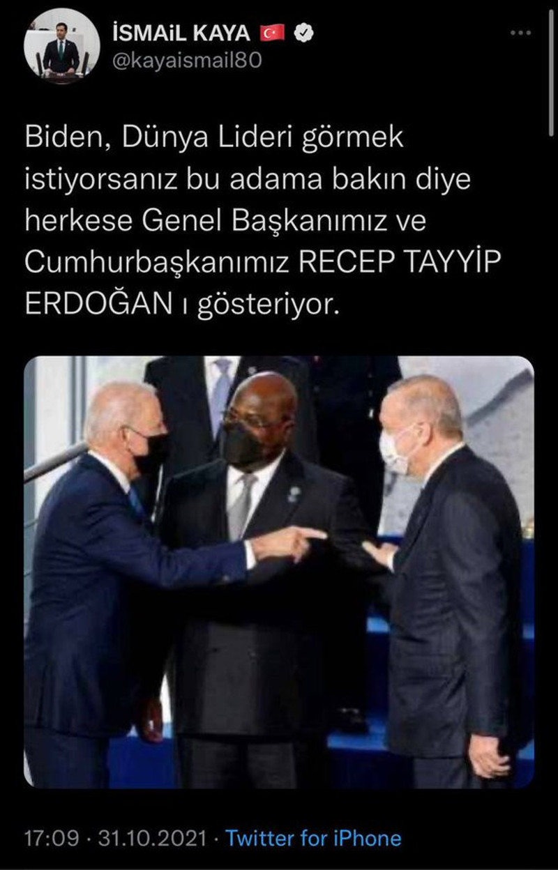AKP milletvekili gözünden Biden-Erdoğan görüşmesi: Dünya lideri görmek istiyorsanız bu adama bakın - Resim : 1