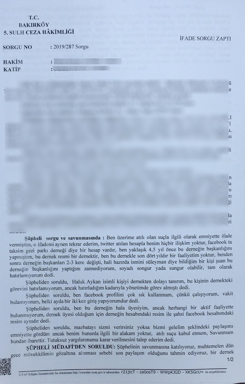 Gezi Parkı Derneği eski başkanına anonim hesaptan atılan tweetten gözaltı - Resim : 2