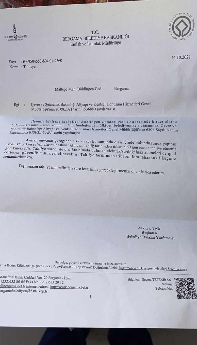 AKP'li Bergama Belediyesi'nden esnafa tahliye emri - Resim : 1