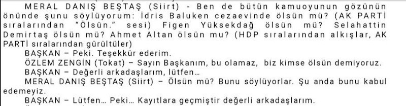 Meclis'te 'İdris Baluken ölsün mü' sorusuna AKP sıralarından 'Ölsün' yanıtı - Resim : 1