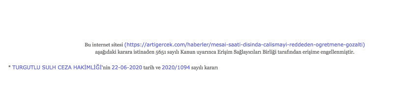 Savcı gözaltına aldırdığı öğretmen hakkındaki haberlere erişim engeli getirtti - Resim : 1