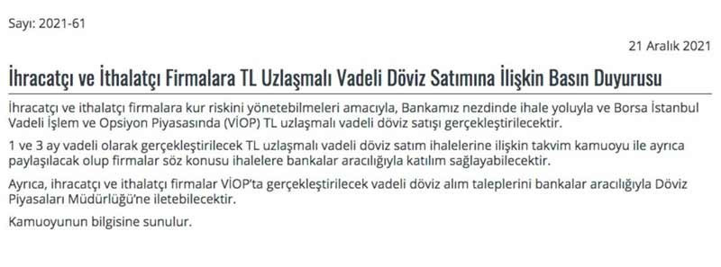 Merkez Bankası'ndan döviz açıklaması - Resim : 1