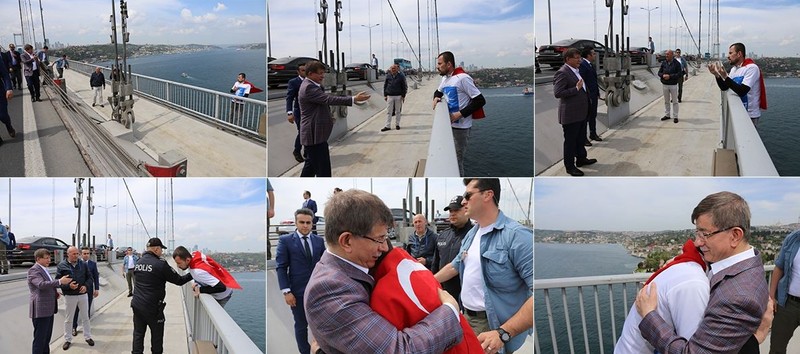 AKP logolu tişörtle intihar girişiminde bulunan genci Davutoğlu ikna etti - Resim : 1