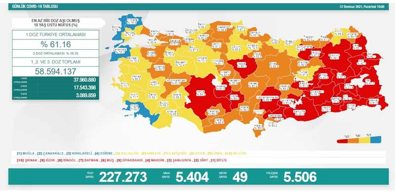 Sağlık Bakanlığı, güncel Covid-19 tablosunu paylaştı: Vaka ve vefat sayısı arttı - Resim : 1