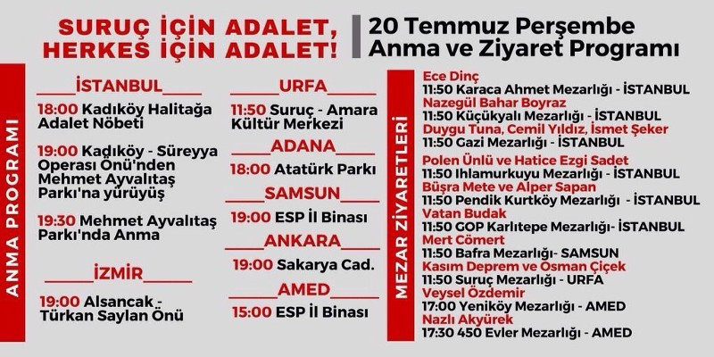 Suruç katliamı 2. yılında anılıyor - Resim : 1