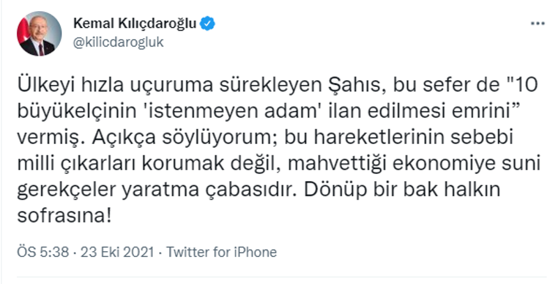 Erdoğan'ın '10 büyükelçi' talimatından sonra gözler Dışişleri Bakanı Çavuşoğlu'nda - Resim : 1