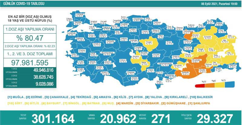 Günlük koronavirüs verileri: 271 kişi daha hayatını kaybetti - Resim : 1