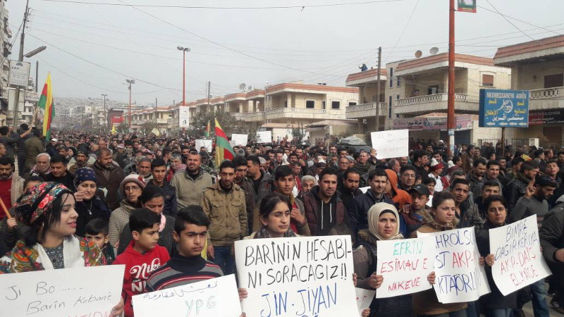 Yüz bine yakın insan Afrin kent merkezinde - Resim: 2