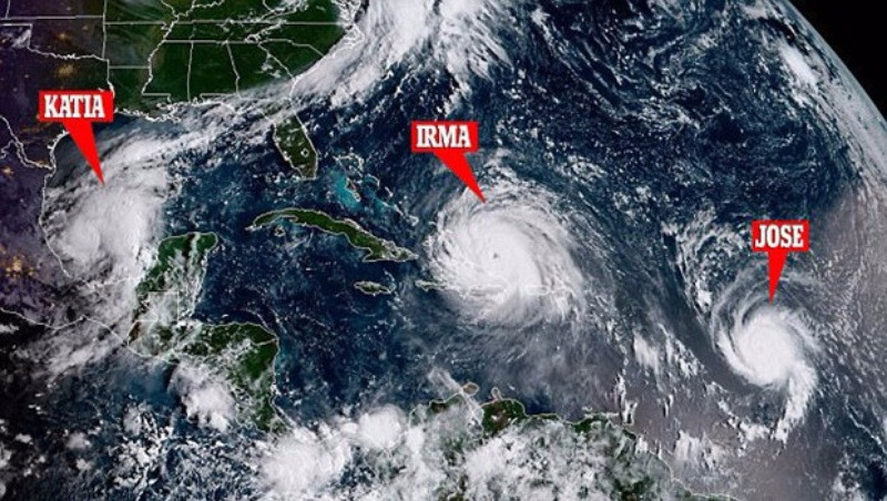 Uzaydan Irma, Jose ve Katie kasırgaları - Resim: 9