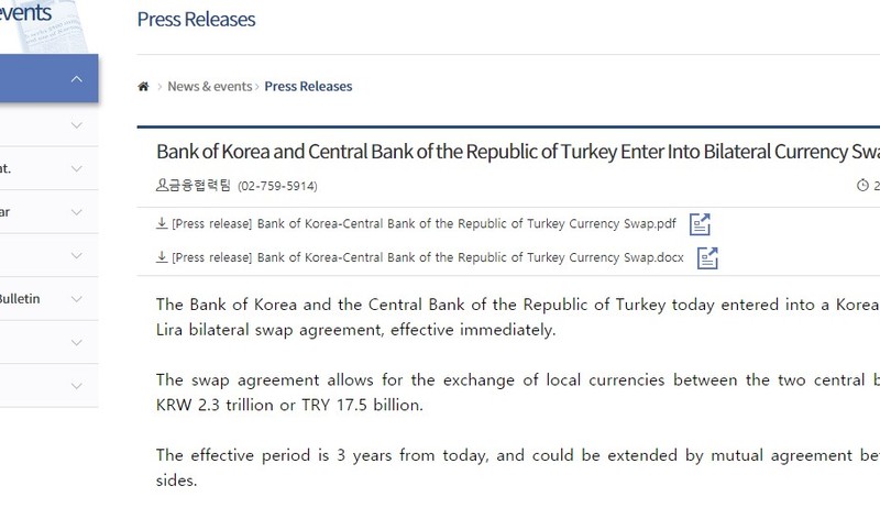 TCMB, Güney Kore Merkez Bankası ile swap anlaşması yaptı - Resim : 1