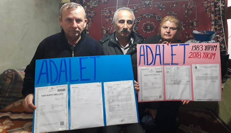 Evleri başlarına yıkılan mahalleli barakada yaşam savaşı veriyor - Resim : 3
