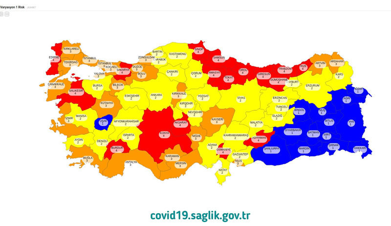 Türkiye'de 'normalleşme'nin 4 rengi: Bilim Kurulu il il risk haritasını belirledi - Resim : 1