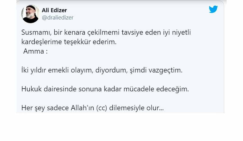 Medeni kanunu hedef alan Edizer, sözlerini savundu: Sonuna kadar mücadele edeceğim - Resim : 1