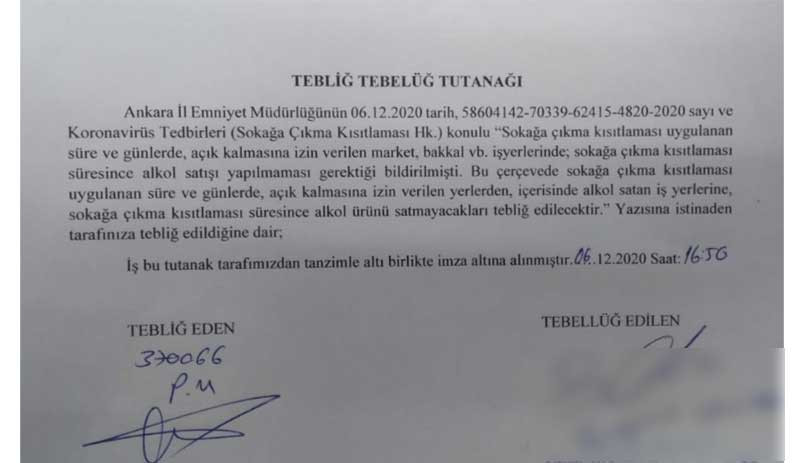 Ankara'da sokağa çıkma kısıtlaması saatlerinde alkol satışı yasaklandı - Resim : 1