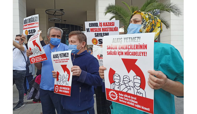Sağlık emekçileri eylemde: Köle değiliz - Resim : 2