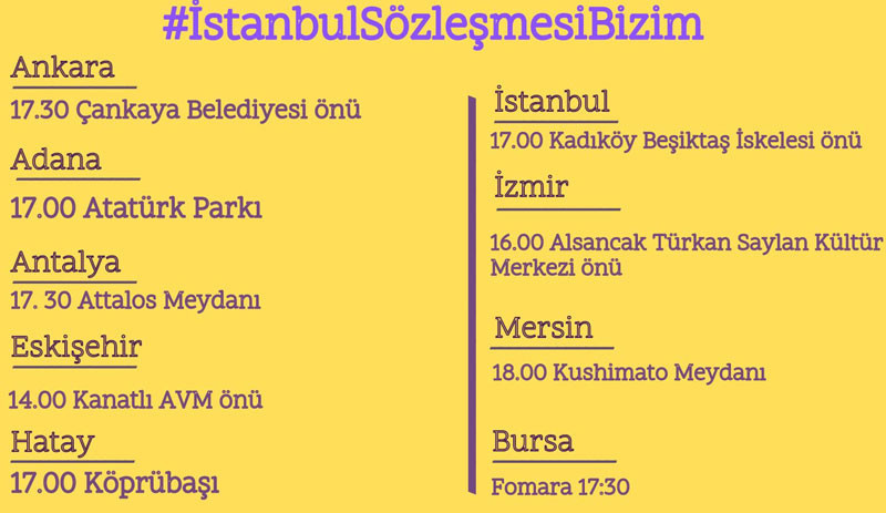 Kadınlar vazgeçmiyor: 'İstanbul Sözleşmesi Bizim' demek için bir çok ilde sokağa çağrı yapıldı - Resim : 1