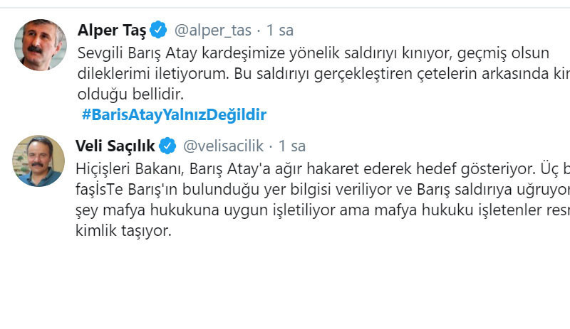 Soylu'nun hedef göstermesinin ardından saldırıya uğrayan Barış Atay'a destek - Resim : 5