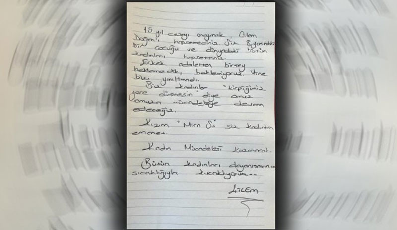Çilem Doğan'dan mesaj: Bir şey beklemediğimiz erkek adalet yine bizi yanıltmadı - Resim : 1