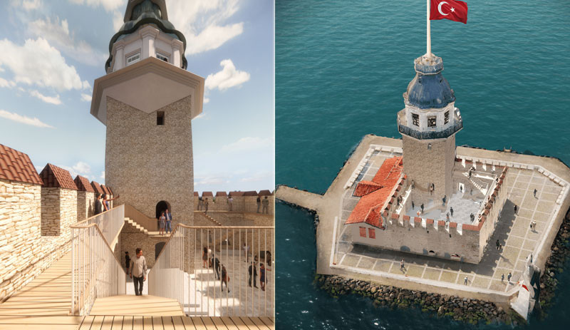Kız Kulesi'nin yeni halinin fotoğrafları ortaya çıktı - Resim : 1