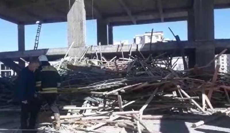 Cami inşaatında iskele çöktü: 1'i ağır 6 yaralı - Resim : 1
