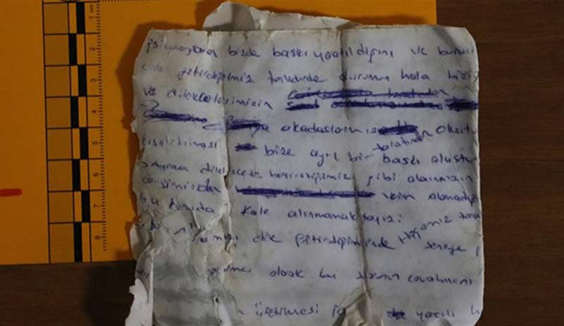 Gülistan'ı arama çalışmalarında bulunan not ortaya çıktı: ‘Okulda baskı var’ - Resim : 1