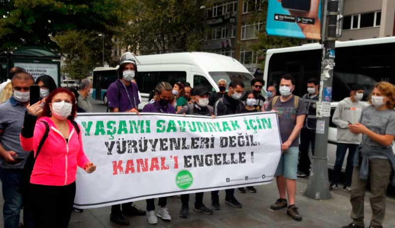 Kanal İstanbul yürüyüşüne izin verilmedi: İçişleri Bakanlığı'ndan İBB araçlarına engel - Resim : 2