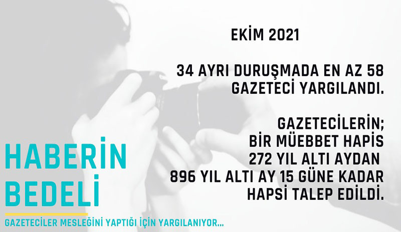 Haberin Bedeli: 58 gazeteci, 896 yıla kadar hapis istemiyle yargılandı - Resim : 1