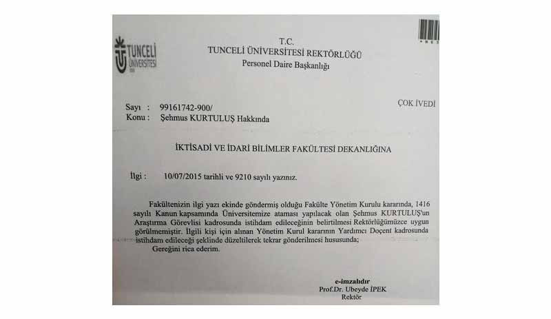 Usulsüz atamanın talimatını Rektörün verdiği ortaya çıktı - Resim : 1