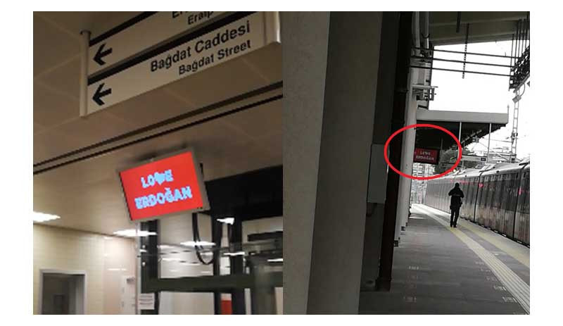 AKP'lilerden 'Love Erdoğan' kampanyası: TCDD panolarına da yansıtıldı - Resim : 1